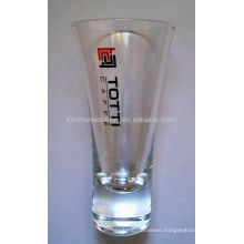 K15575 220ml high quality drinking glass with logo by man blown